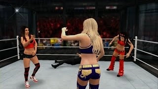 WWE 2K15 - Divas Elimination Chamber: Nikki Bella, Brie Bella,Summer Rae vs Naomi,Cameron,
