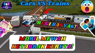 MOBIL MEWAH KETABRAK KERETAA!! RUGI BANYAK GA TUH!!