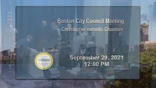 Boston City Council Meeting on September 29, 2021