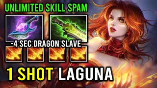 1 Shot Laguna -4 Sec CD Dragon Slave Unlimited Skill Spam 100% Magic Lina Dota 2