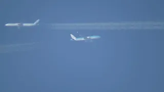 High Altitude Planespotting: KLM Royal Dutch Airlines Boeing 777 + Korean Air Overflight