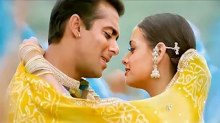 Bindiya Chamke Choodi Khanke 4K Video - Salman Khan | Alka Yagnik, Sonu Nigam | 90s Songs