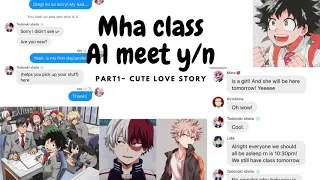 Mha class 1A meet y/n the new student/cute texting story part1