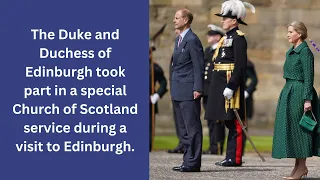 The Duke and Duchess of Edinburgh At Holyrood House Today