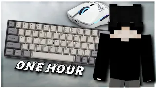 1 hour of aesthetic keyboard & mouse sounds asmr v2 // hypixel bedwars