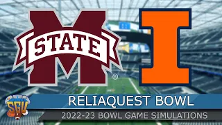 ReliaQuest Bowl 2023 - Mississippi State vs Illinois - Full Game Highlights (NCAA 14 Sim)