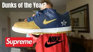 Supreme X Nike SB Dunk 2019 Review & ON FEET // Navy & Gold