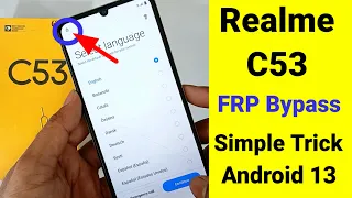 Realme C53 Frp Bypass Android 13 || RMX3762 Bypass Frp || Realme C53