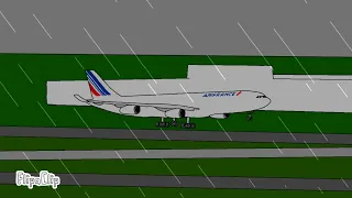 Air France Flight 358 Crash Animation /Flipa clip/