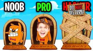 NOOB vs PRO vs HACKER In DO NOT DISTURB!? (ALL LEVELS!)