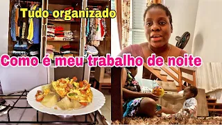 Organizando meu guarda-roupa | como é trabalhar no posto de gasolina |Rotina do dia