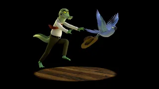 Bar on the Bayou - Gator Chase animation