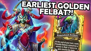 Golden FELBAT On TURN 8!! | Hearthstone Battlegrounds