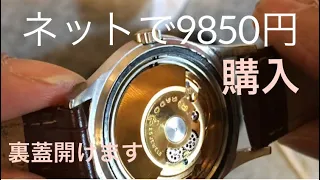 9850円で購入したラドーパープルホースの裏蓋開けます