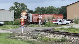 Railroad Switching On Rusty, Flooded Industrial Spur!  Got Lucky To Catch It! Train Reversing To End