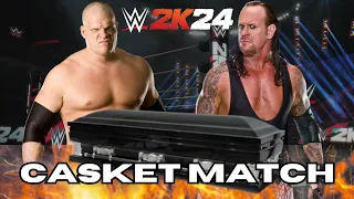 BROTHER VS BROTHER | CASKET MATCH | WWE 2K24 | CPU MATCH | AI VS AI