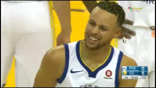 Stephen curry injury(Warriors vs 76ers)