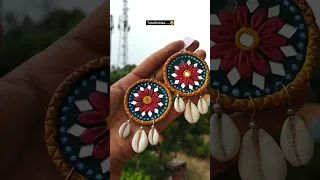 Lippan art wala Jhumka 🌼 What jhumka? #jhumka #ytshorts #clayart #diy #shorts #viral #trending