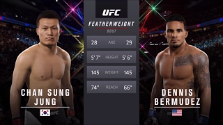 EA UFC 2 (PS4) Chan Sung Jung(THE KOREAN ZOMBIE) vs Dennis Bermudez