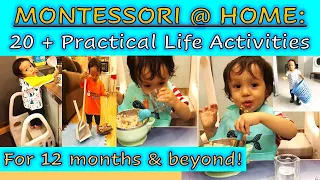 MONTESSORI IN SMALL SPACES: PRACTICAL LIFE ACTIVITIES | TODDLER 12-15 MONTHS OLD