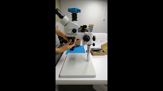 Eakins Trinocular stereo microscope installation video