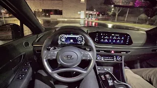 2023 Hyundai Sonata SEL Plus - POV Driving Impressions (Night)