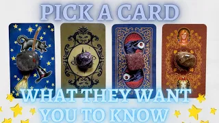 What They Want You to Know🤫💥| PICK A CARD🔮 In-Depth Love Tarot Reading