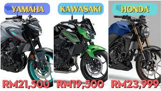 MOTOR NAKED JEPUN MANA BERBALOI? YAMAHA MT25 KAWASAKI Z250 HONDA CB250R