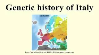 Genetic history of Italy