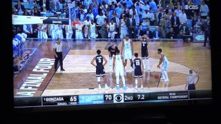 GONZAGA VS NORTH CAROLINA CHAMPIONSHIP FINAL MINUTES LIVE FAN REACTION