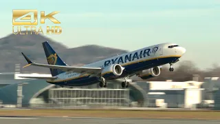 (4K) Boeing 737-8 MAX 200 Ryanair EI-HGY departure at Salzburg Airport SZG LOWS FR9668 07.01.2023