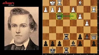 The queen sacrifise out of nowhere - Louis Paulsen vs Paul Morphy (1857)" Morphy Us"