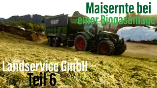 Landservice GmbH Teil 6: Maisernte bei einer Biogasanlage - Maishäcksler, Siloschild