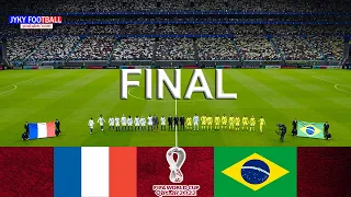 PES - FRANCE vs BRAZIL FINAL - FIFA World Cup 2022 Qatar - Full Match All Goals eFootball Gameplay