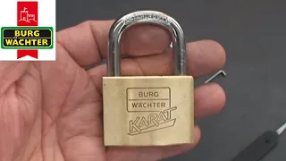 (28) Burg Wächter Karat High Security Padlock Picked Open