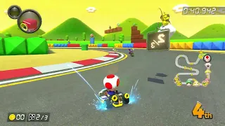 Mario Circuit 3 - Toad Gameplay 150cc Mirror Mode DLC (Mario Kart 8 Deluxe)