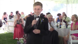 11 year old nephew's funny best man speech