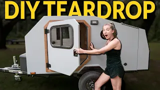 A Look Inside Our Nearly Complete DIY Teardrop on Harbor Freight Trailer!