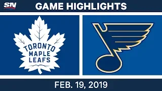 NHL Highlights | Maple Leafs vs. Blues - Feb 19, 2019