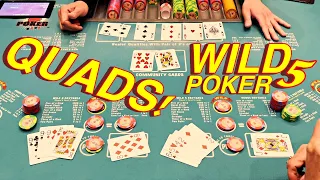 MORE WILD 5 POKER WITH QUADS!!!!