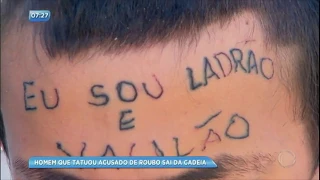Homem que tatuou testa de adolescente deixa a prisão