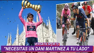 DANIEL FELIPE MARTINEZ EL HEROE del TITULO de EGAN BERNAL en el GIRO de ITALIA