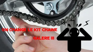 On change le kit chaîne, galère !!!