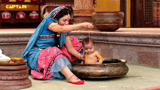 स्नान करते हुए बाल कृष्ण जी ने रची लीला || यशोमती मईया के नंदलाला - Ep.14