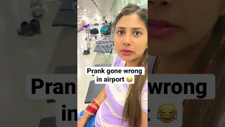 Prank gone wrong in airport with wife #shorts #couplegoals #comedy #funny #viral