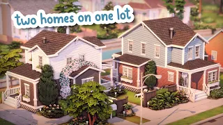 Two Homes on One Lot 🌳 || The Sims 4 Speed Build