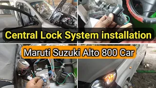 How to install Central Locking System in car | Maruti Suzuki Alto 800 Car Central Lock installation