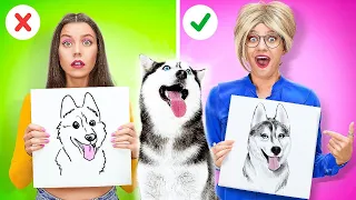 CONCOURS DE DESSIN ELEVE VS PROF || Qui Dessine Mieux ? Astuces Dessin Sympa Par 123GO! SCHOOL