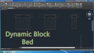 Dynamic Block in Autocad | Bed Dynamic Block | #autocad #tutorial #interiordesign