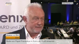 Bundesparteitag der FDP: Interview mit Wolfgang Kubicki am 28.04.17